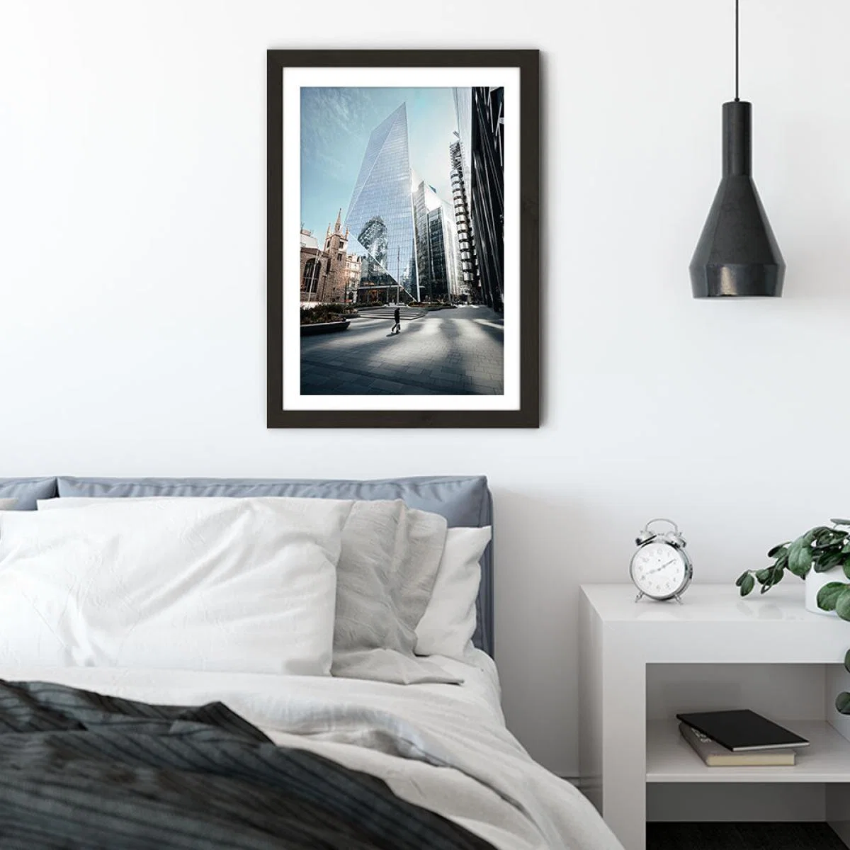 London Morning Art Print Black Frame – image 4