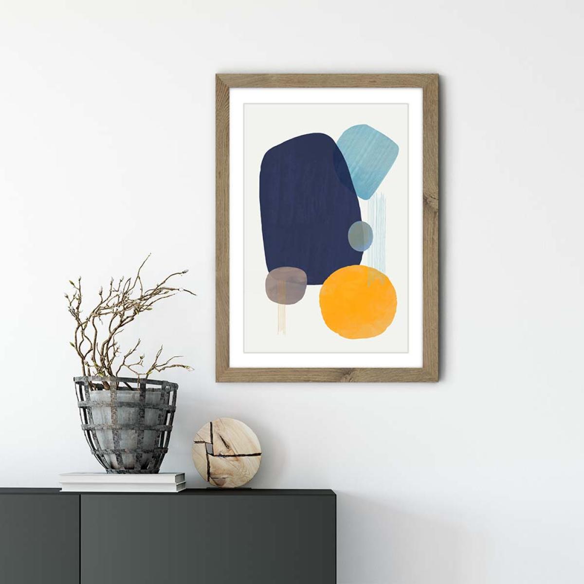 Oceana No.3 Art Print Oak Frame – image 2