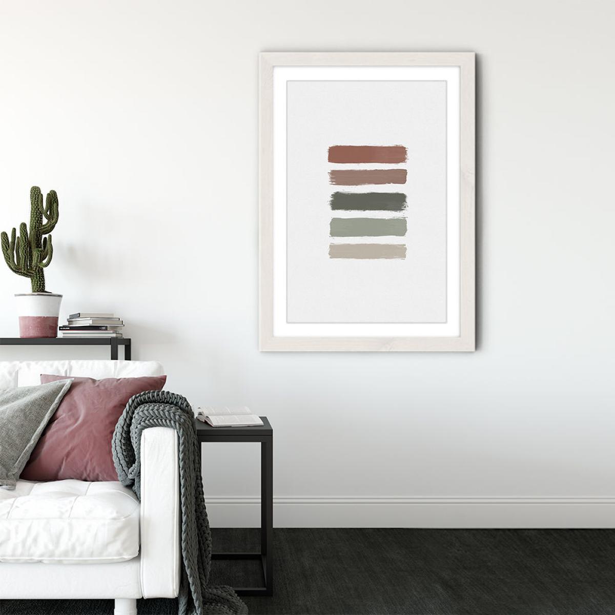 Ombre Earth Tones Art Print White Frame – image 3