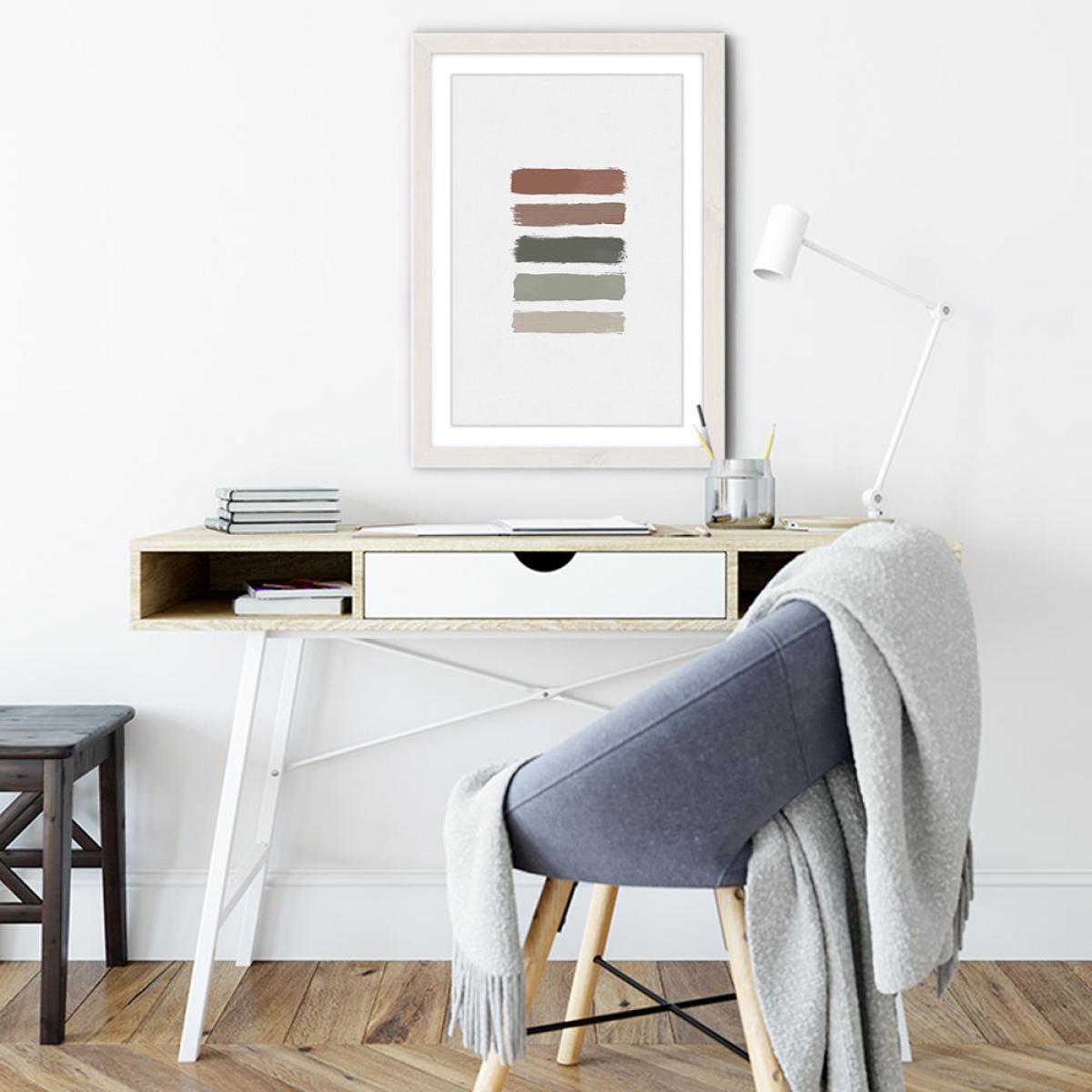 Ombre Earth Tones Art Print White Frame – image 5