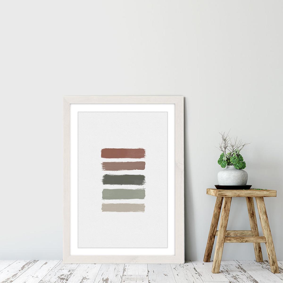 Ombre Earth Tones Art Print White Frame – image 6