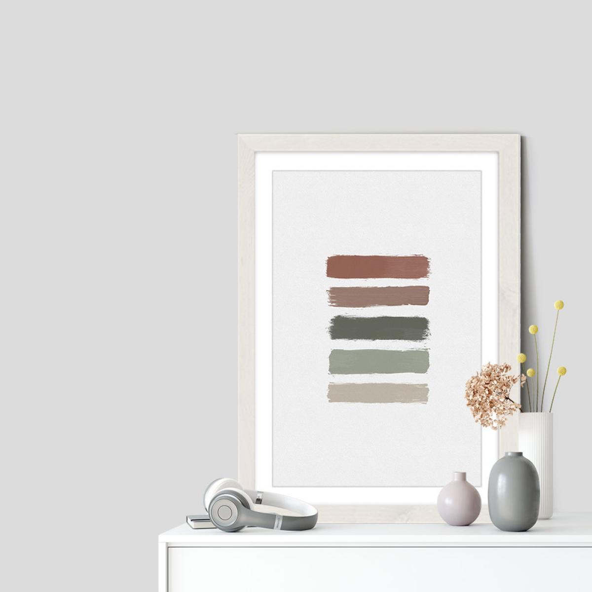 Ombre Earth Tones Art Print White Frame – image 7