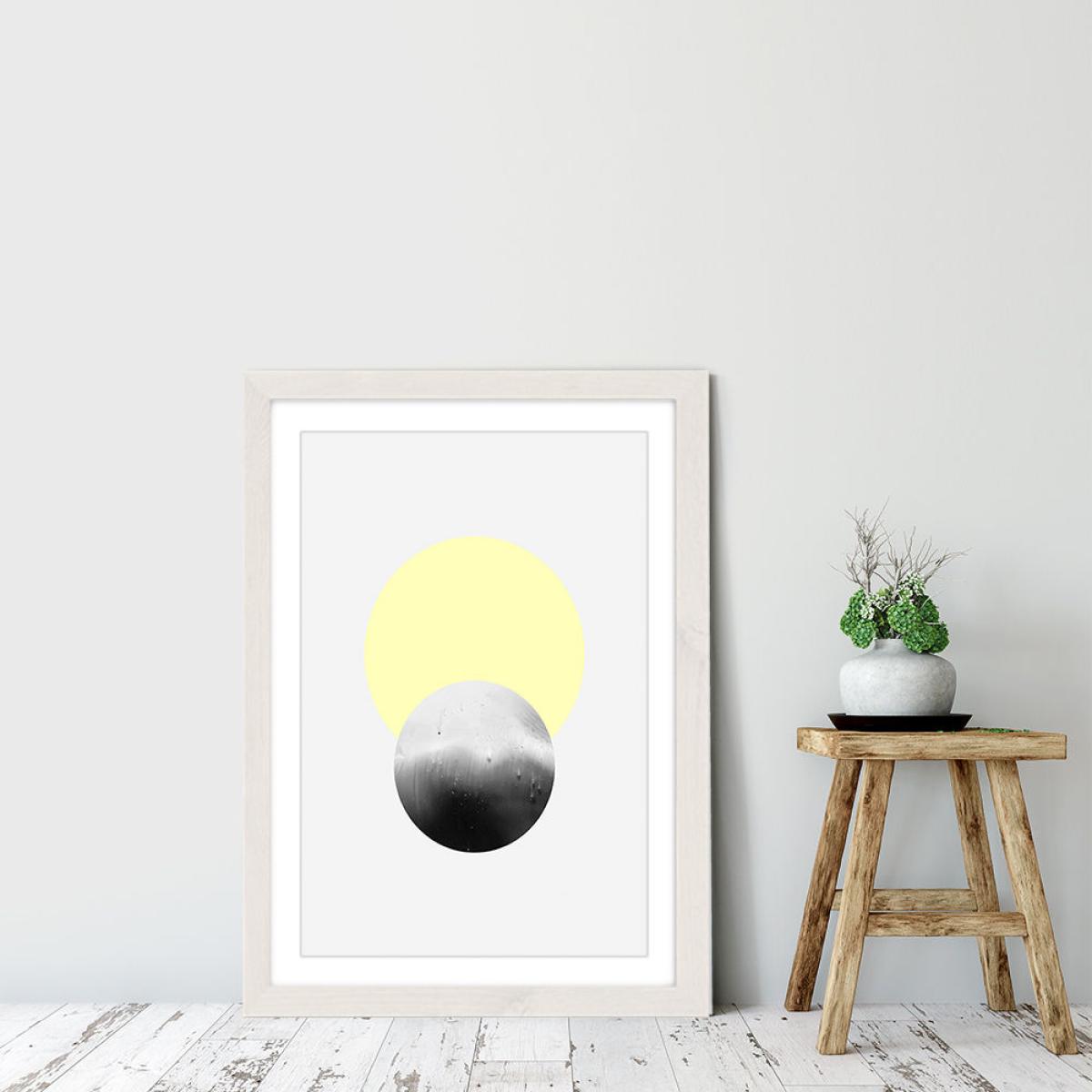 Sun and Moon Art Print White Frame – image 2