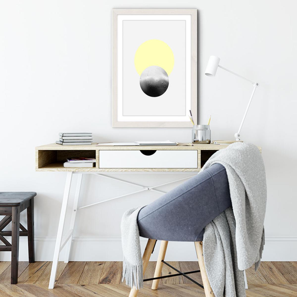 Sun and Moon Art Print White Frame – image 3