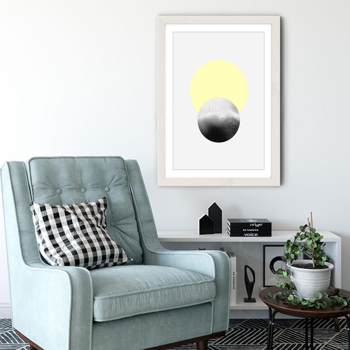 Sun and Moon Art Print White Frame – image 4