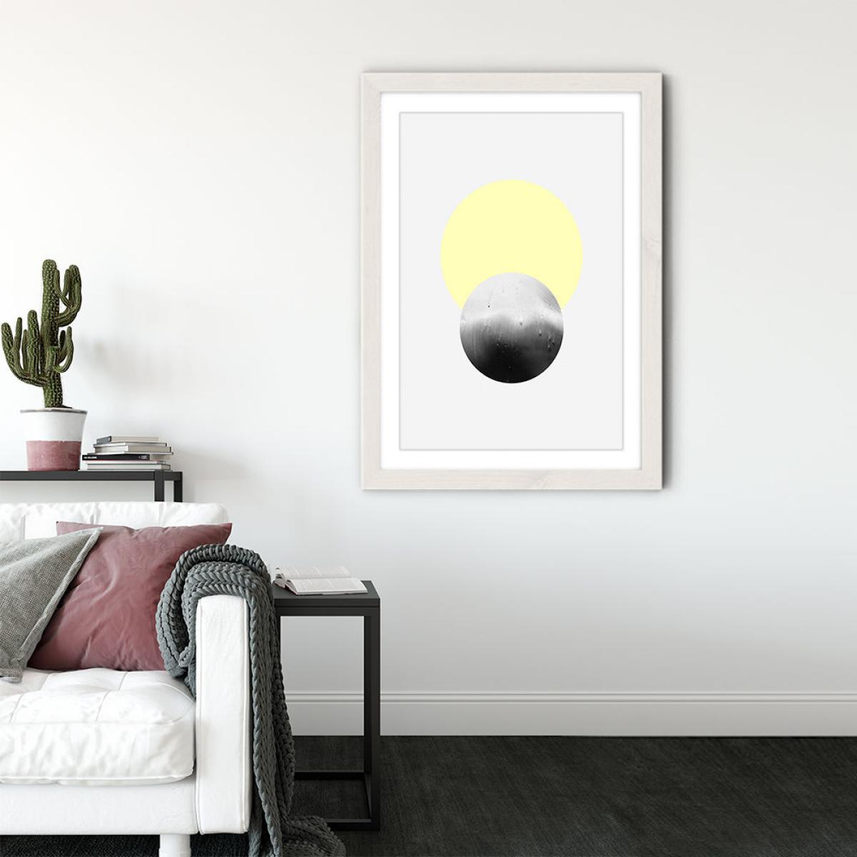 Sun and Moon Art Print White Frame – image 5