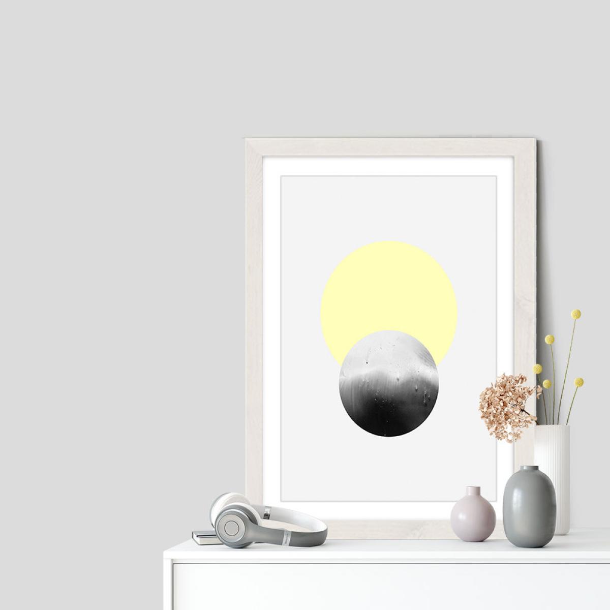 Sun and Moon Art Print White Frame – image 6