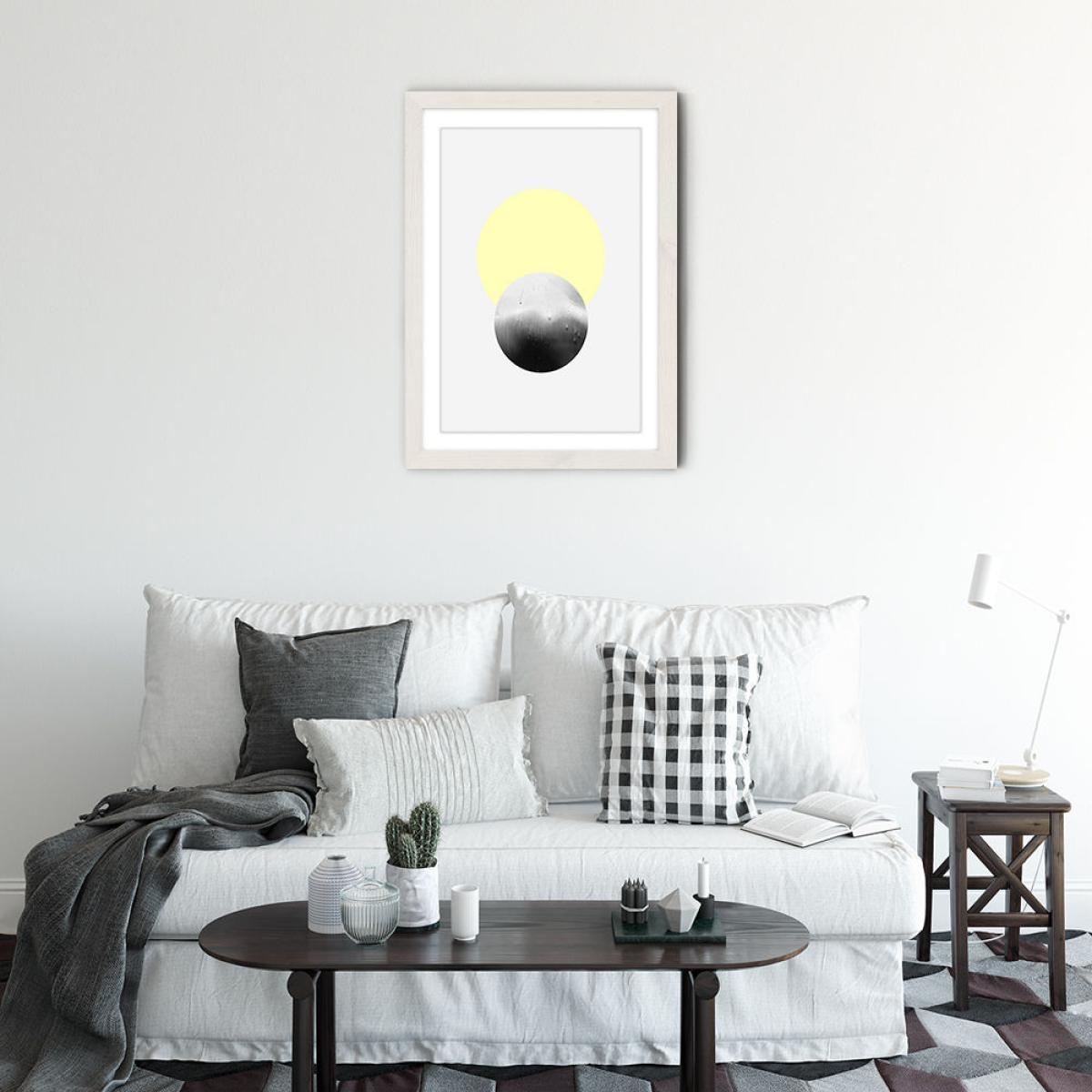 Sun and Moon Art Print White Frame – image 7