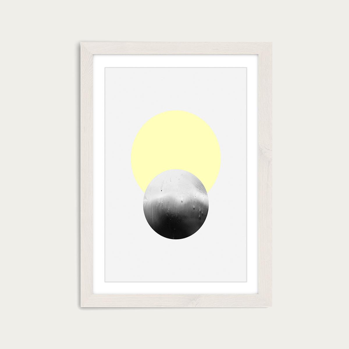Sun and Moon Art Print White Frame – image 1