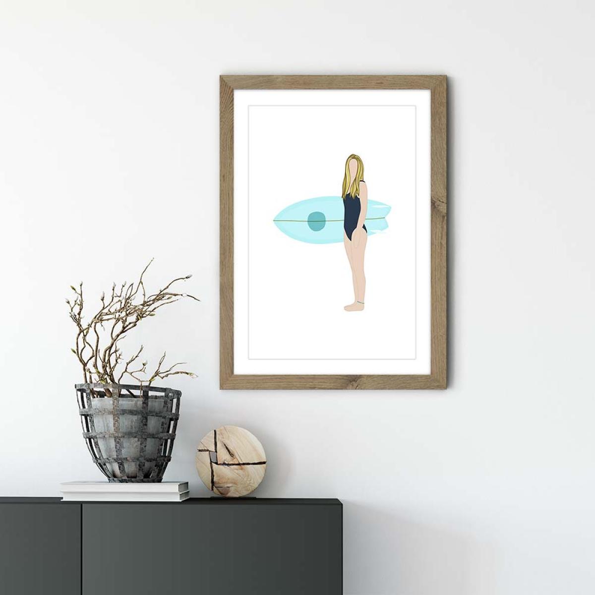 Loulou Art Print Oak Frame – image 2
