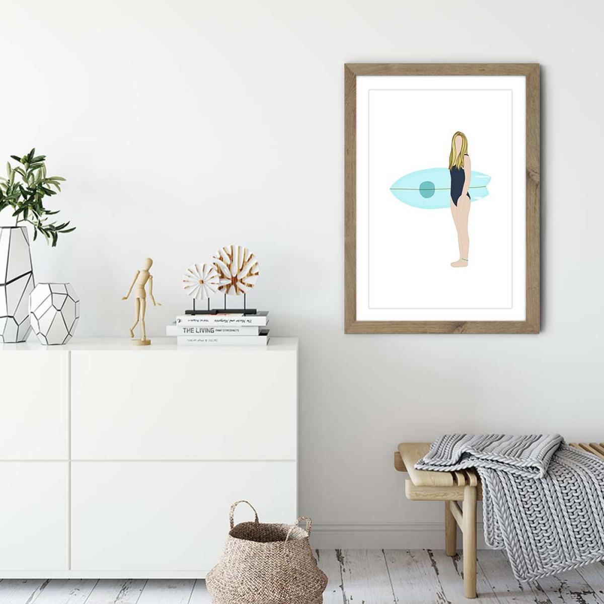 Loulou Art Print Oak Frame – image 3