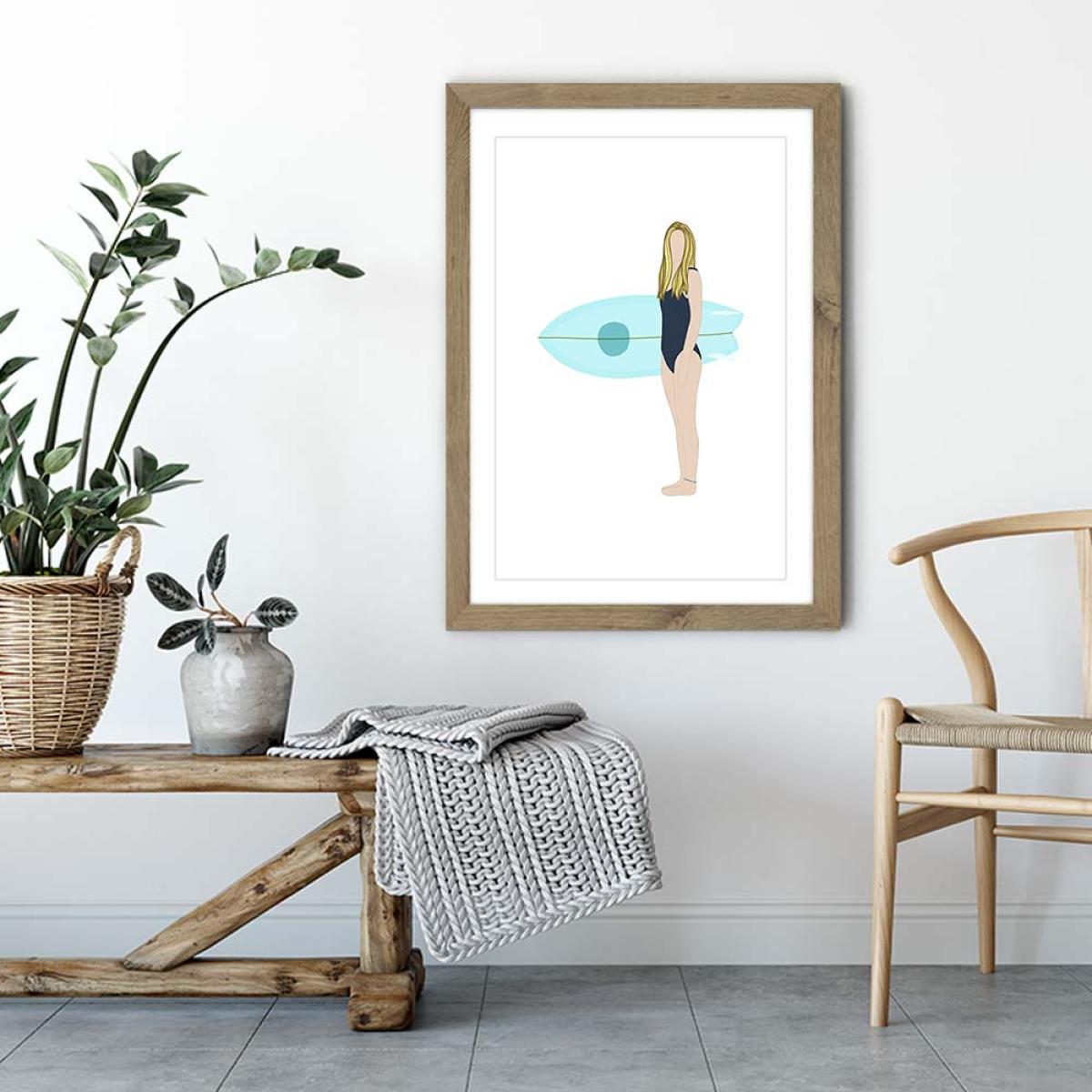 Loulou Art Print Oak Frame – image 4