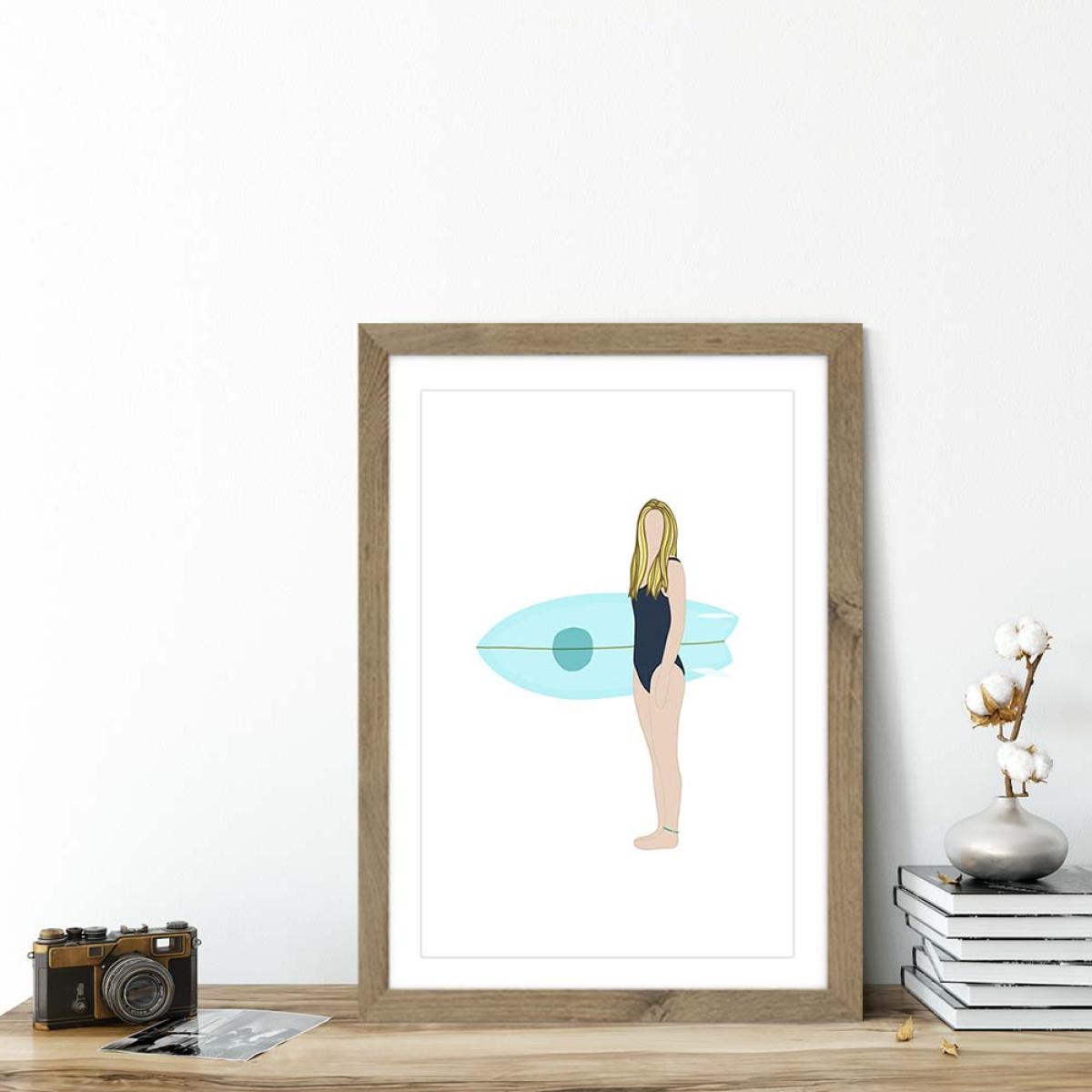 Loulou Art Print Oak Frame – image 5