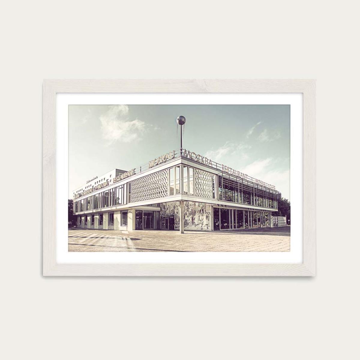 Cafe Moskau 02 Art Print White Frame – image 1