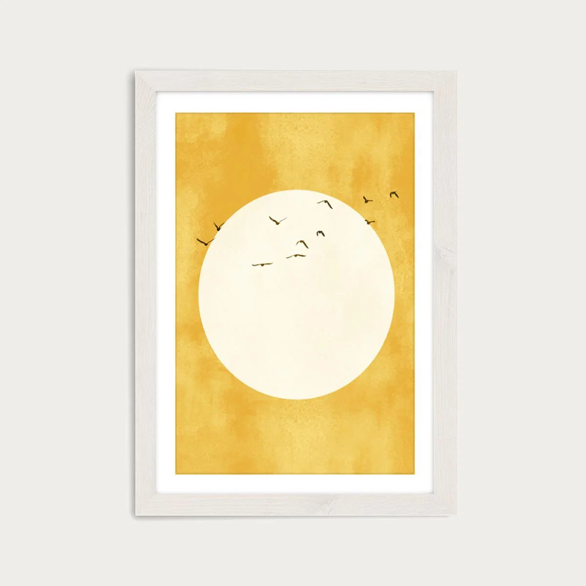 Rising To The Sun Art Print White Frame