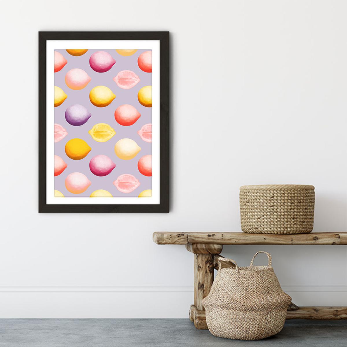 Lemons Art Print Black Frame – image 3