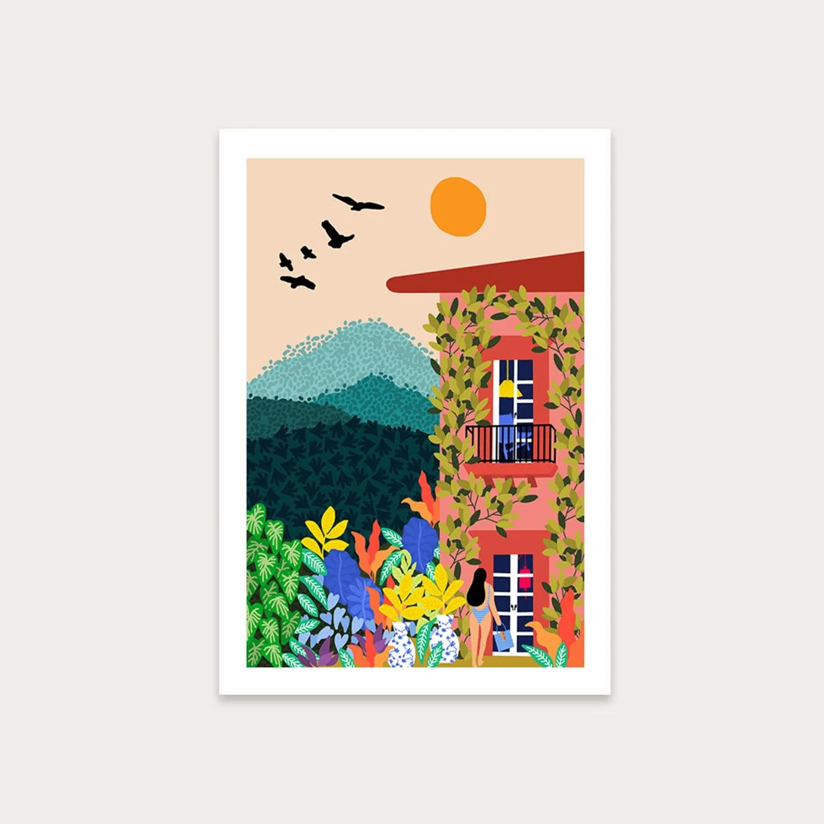 Summer House Art Print Unframed