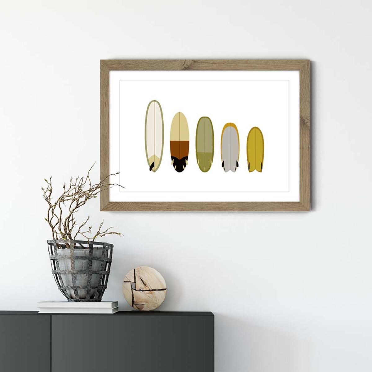 Earth Quiver Art Print Oak Frame – image 2