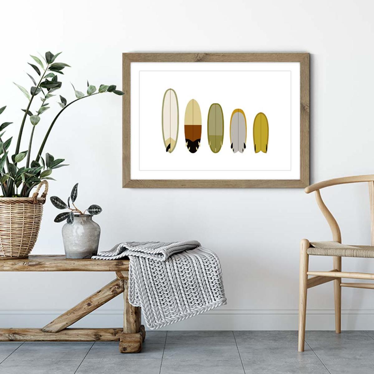 Earth Quiver Art Print Oak Frame – image 3