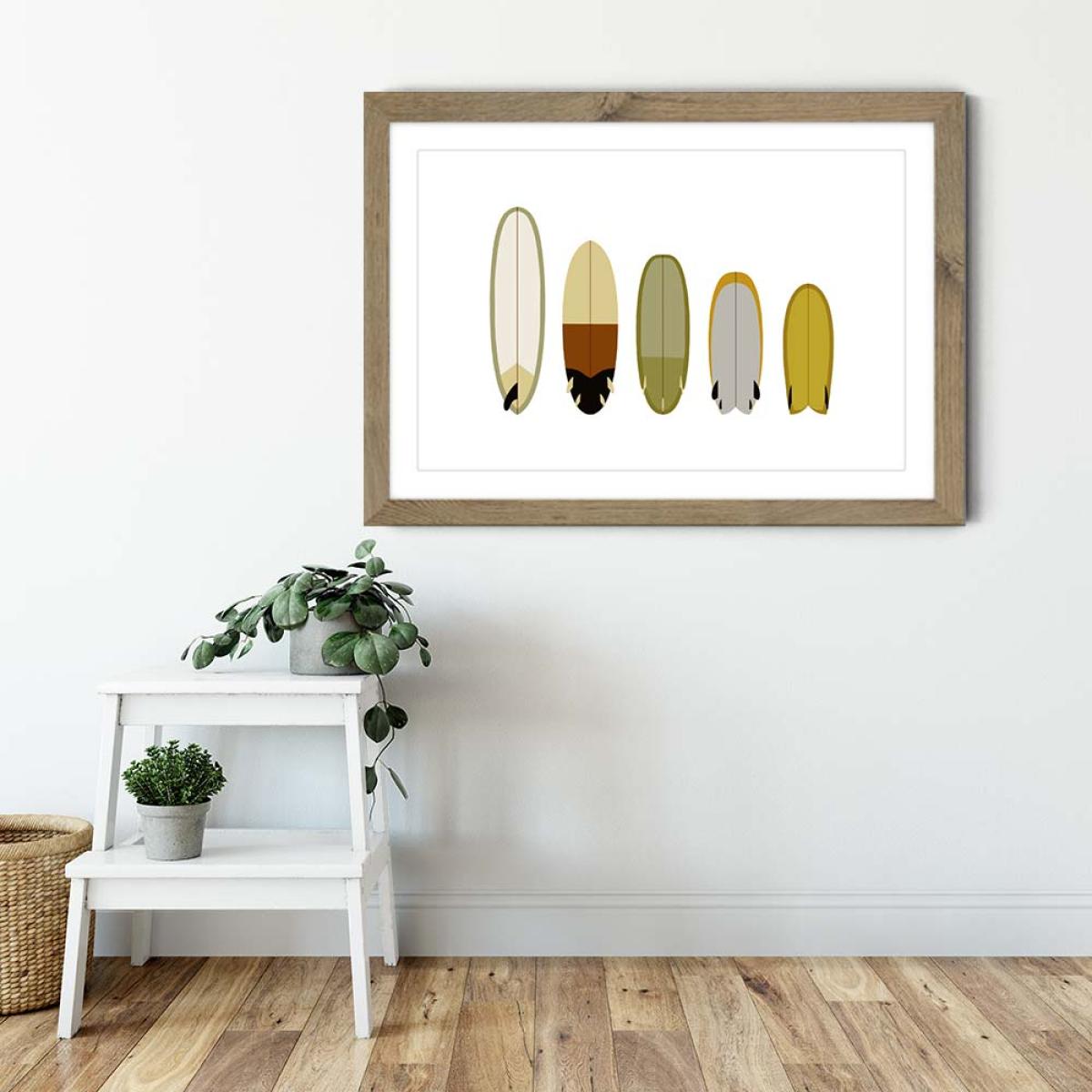Earth Quiver Art Print Oak Frame – image 4