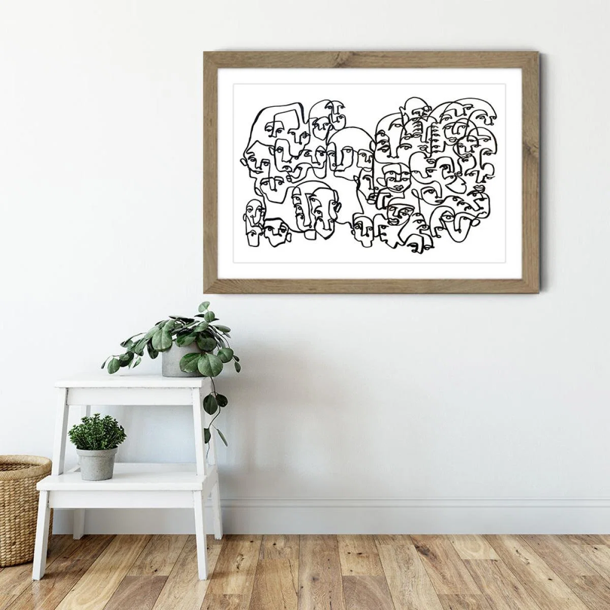 Face Book I Art Print Oak Frame – image 4