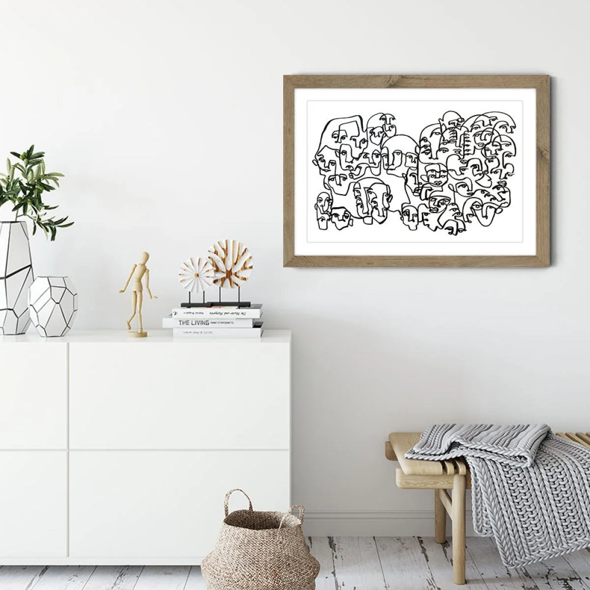 Face Book I Art Print Oak Frame – image 5