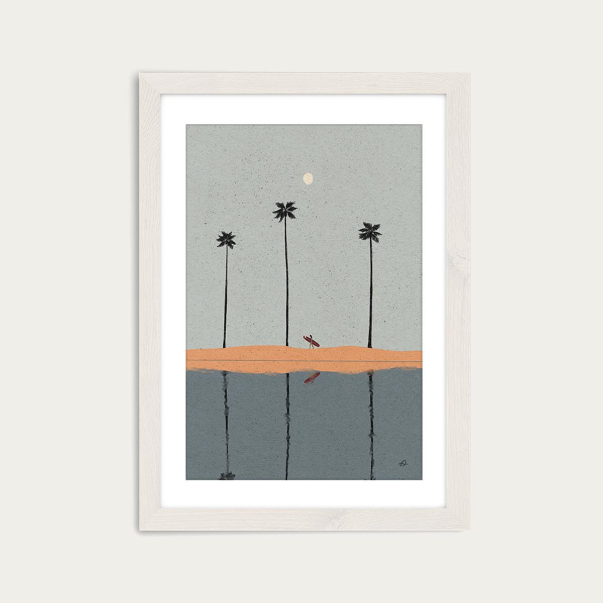 Skyscrapers Art Print White Frame