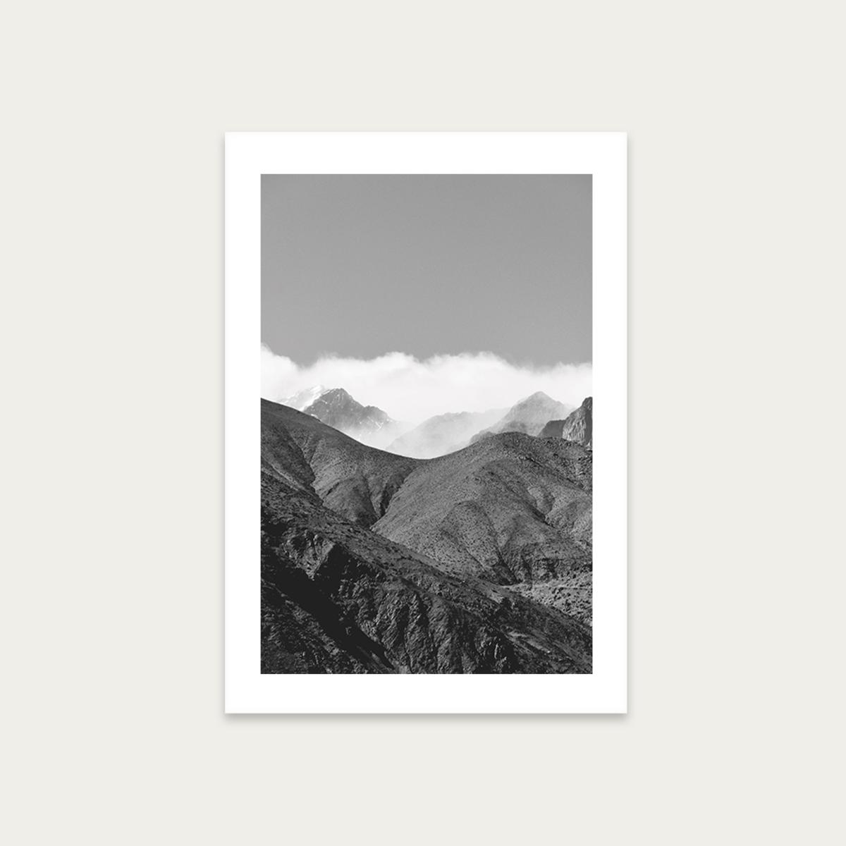 Clouds in the Mountains Art Print Unframed