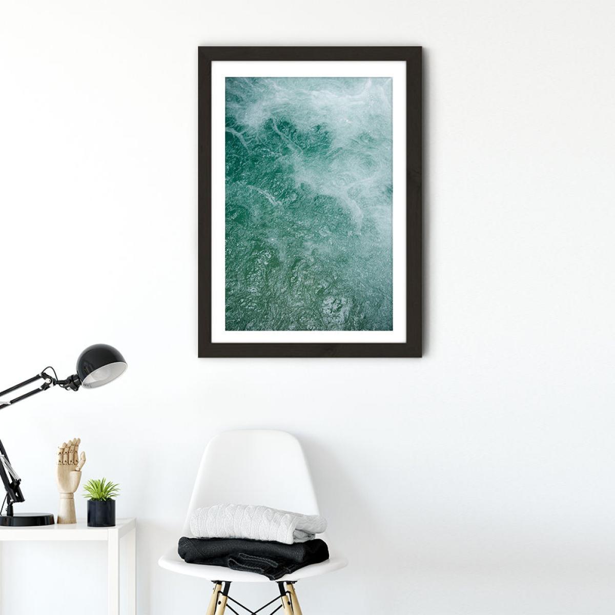 Glacier Water Art Print Black Frame – image 2