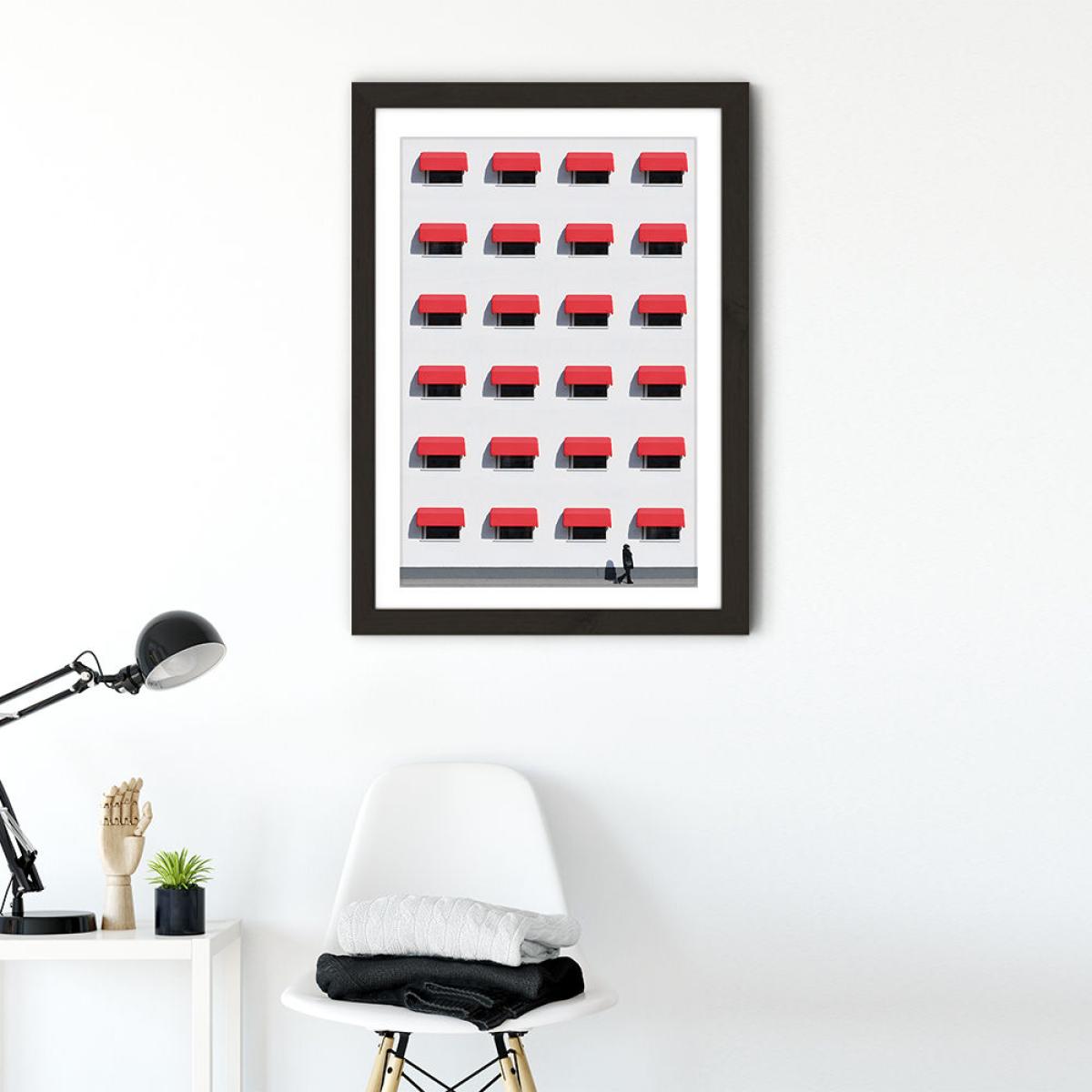 Red Walker Art Print Black Frame – image 2