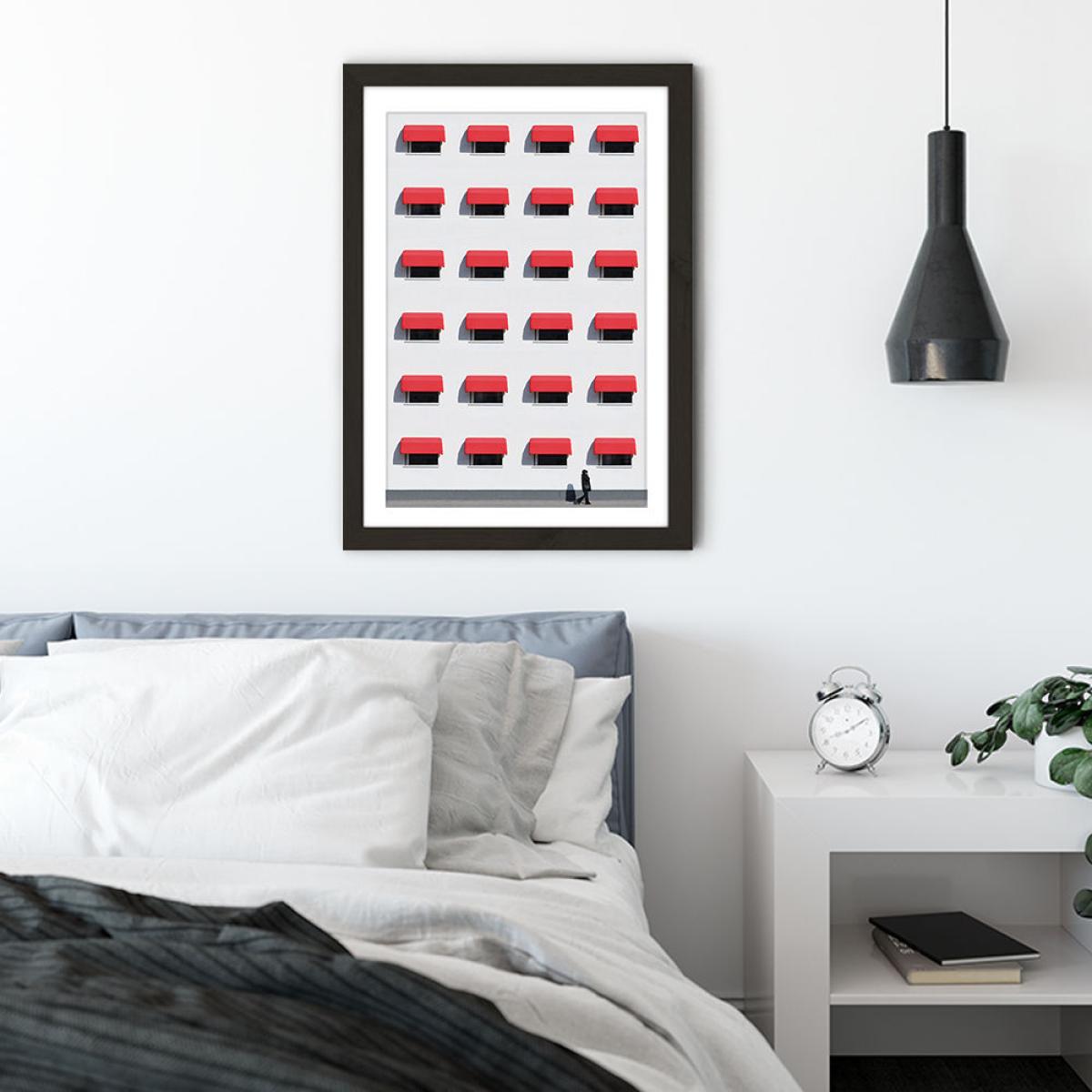 Red Walker Art Print Black Frame – image 3