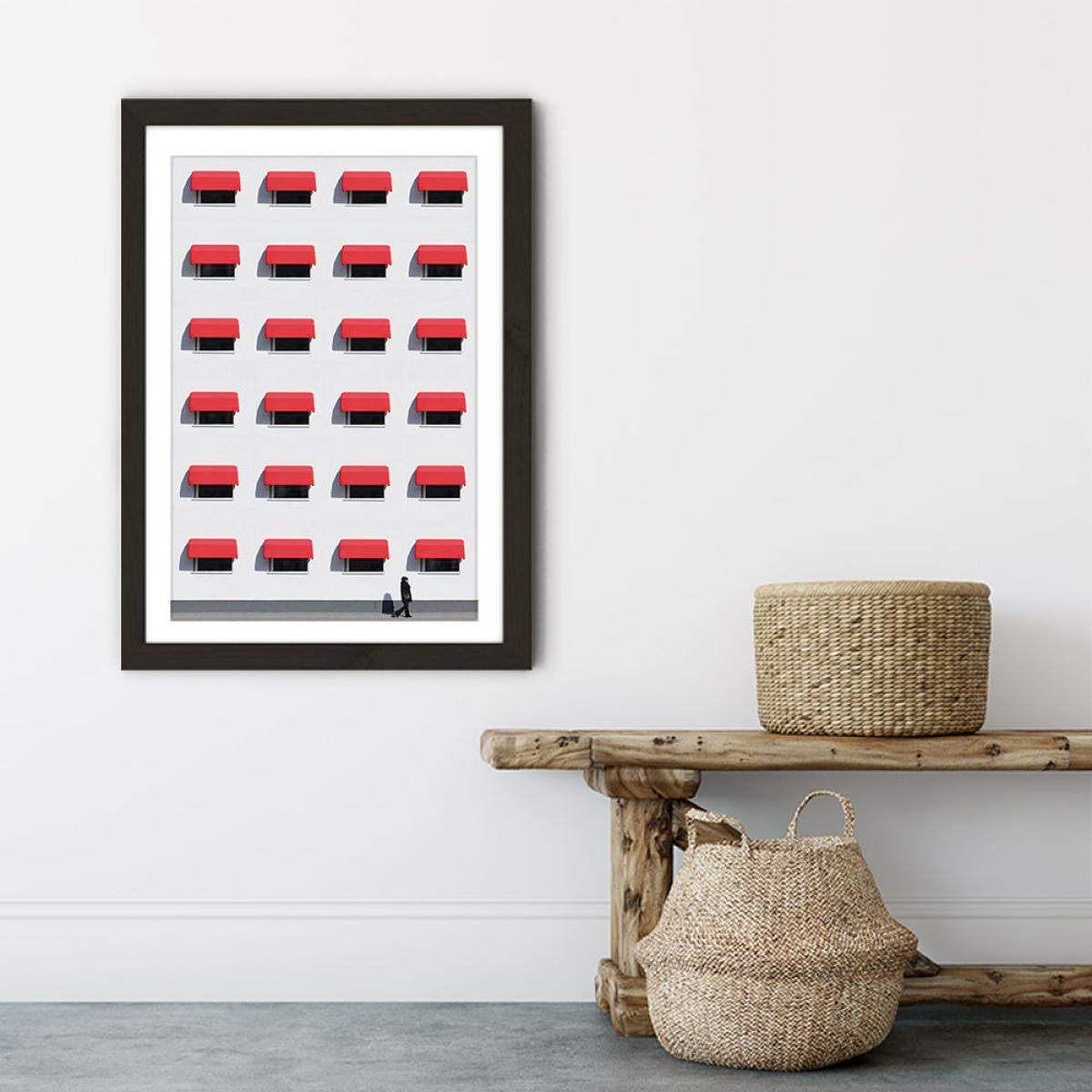 Red Walker Art Print Black Frame – image 4