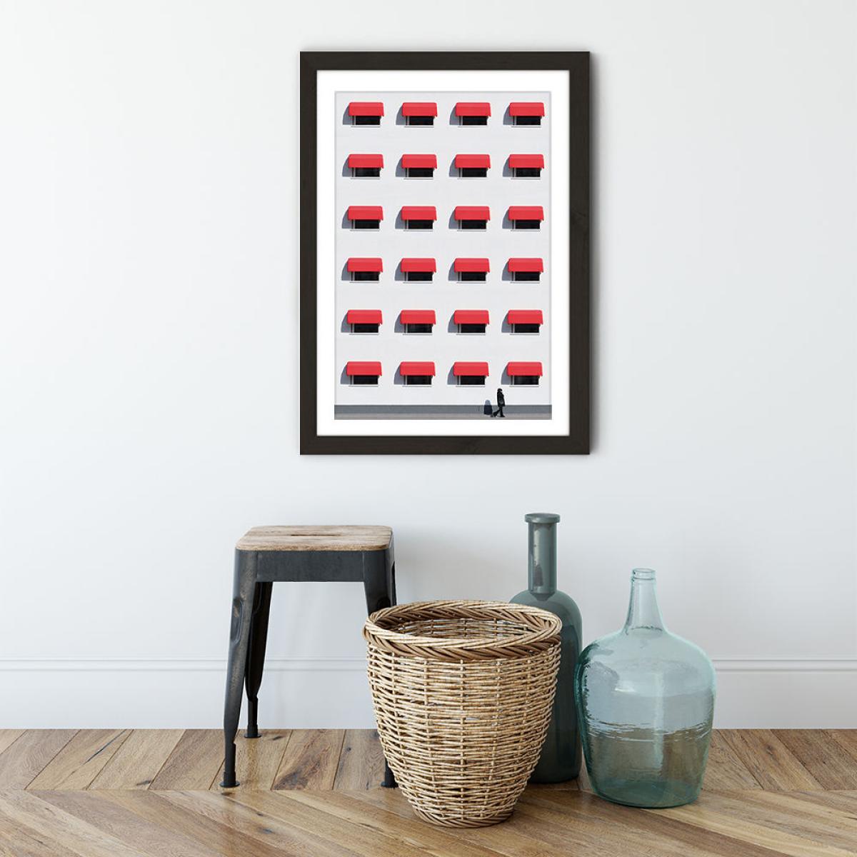 Red Walker Art Print Black Frame – image 5