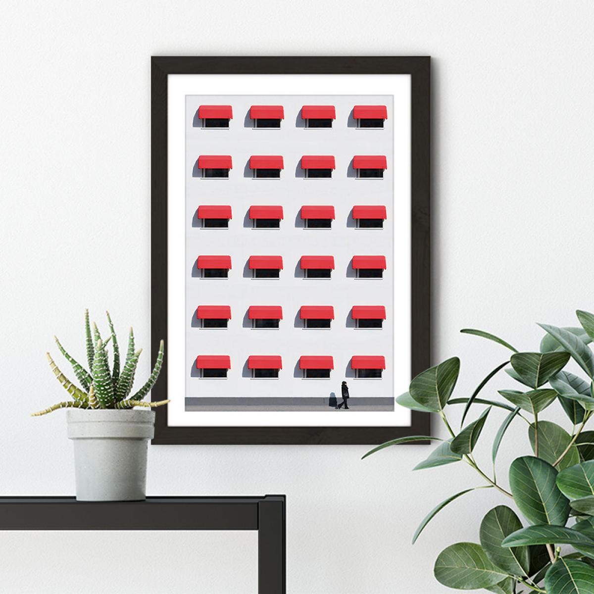 Red Walker Art Print Black Frame – image 6