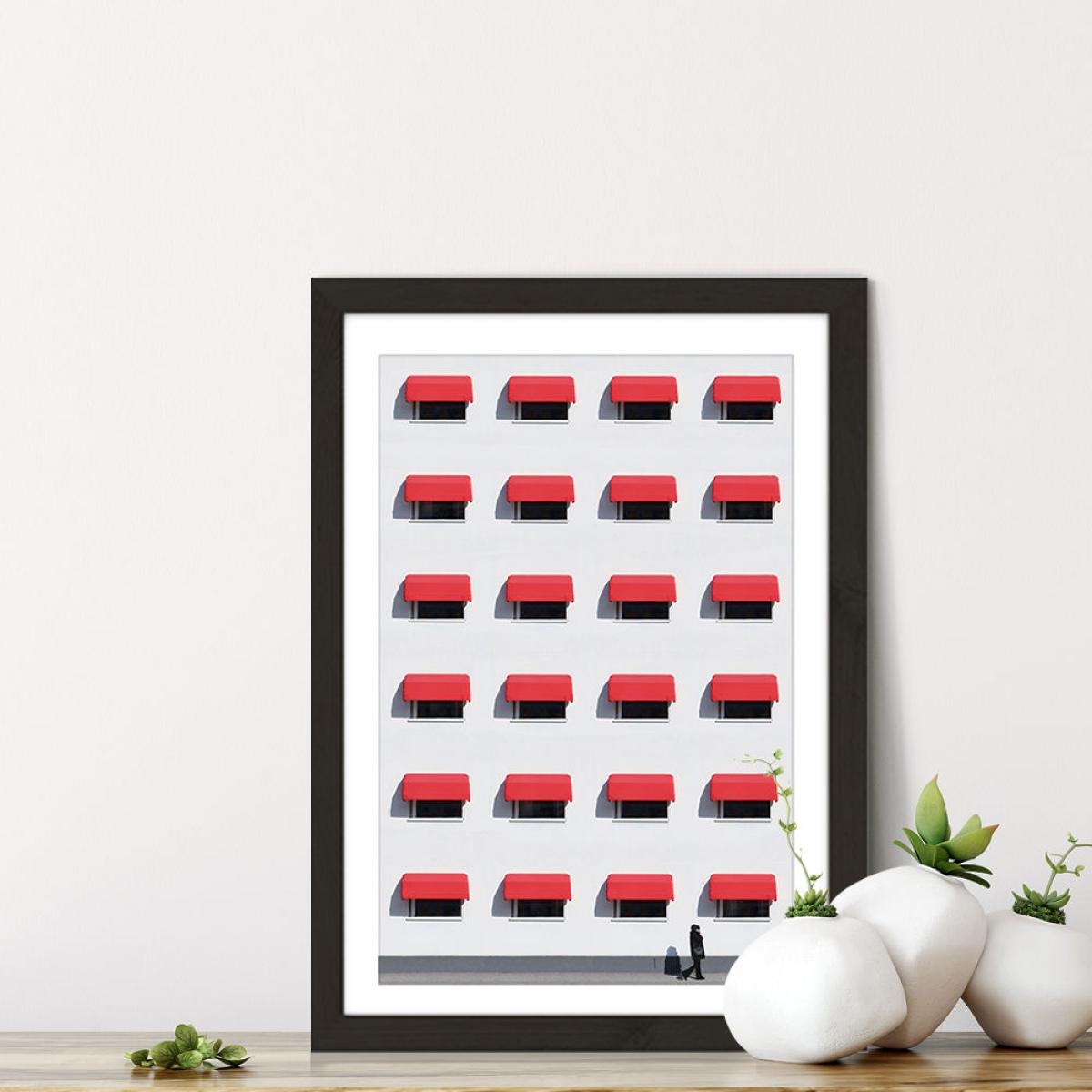 Red Walker Art Print Black Frame – image 7