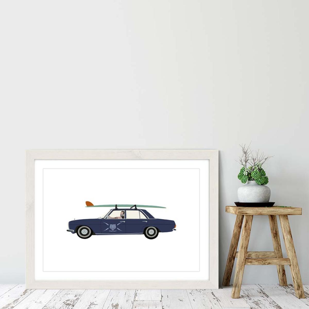 Wavegliders Art Print White Frame – image 6