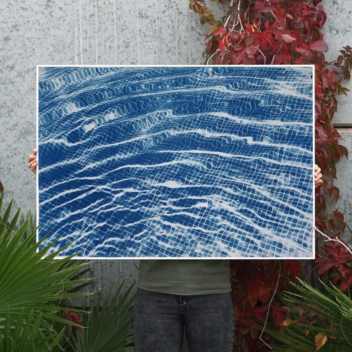 Miami Art Deco Pool Handmade Cyanotype Art Print – image 11
