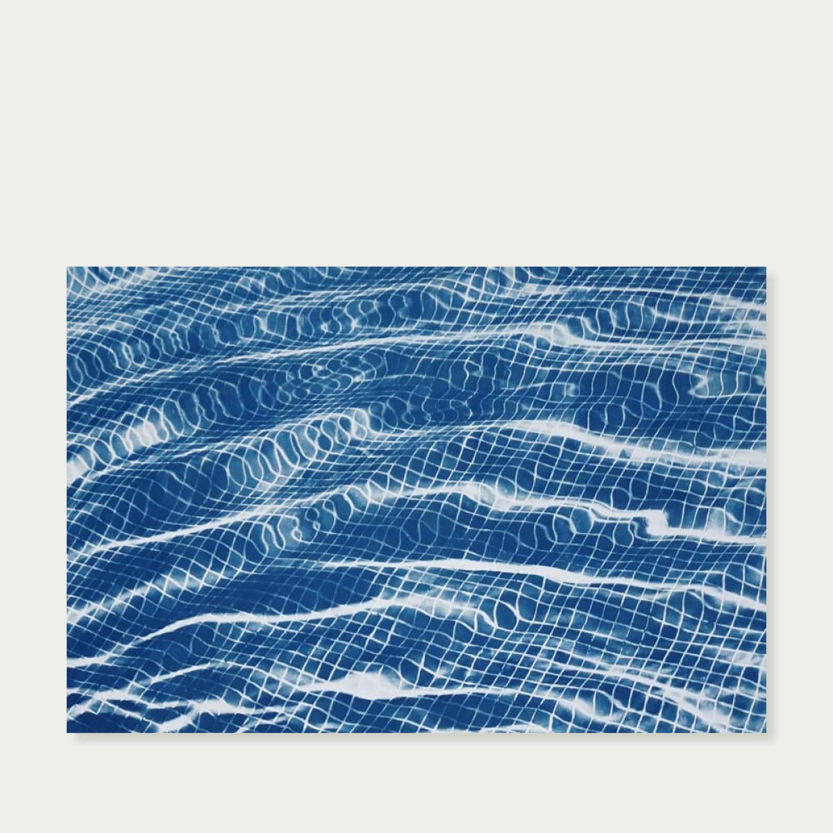 Miami Art Deco Pool Handmade Cyanotype Art Print – image 3