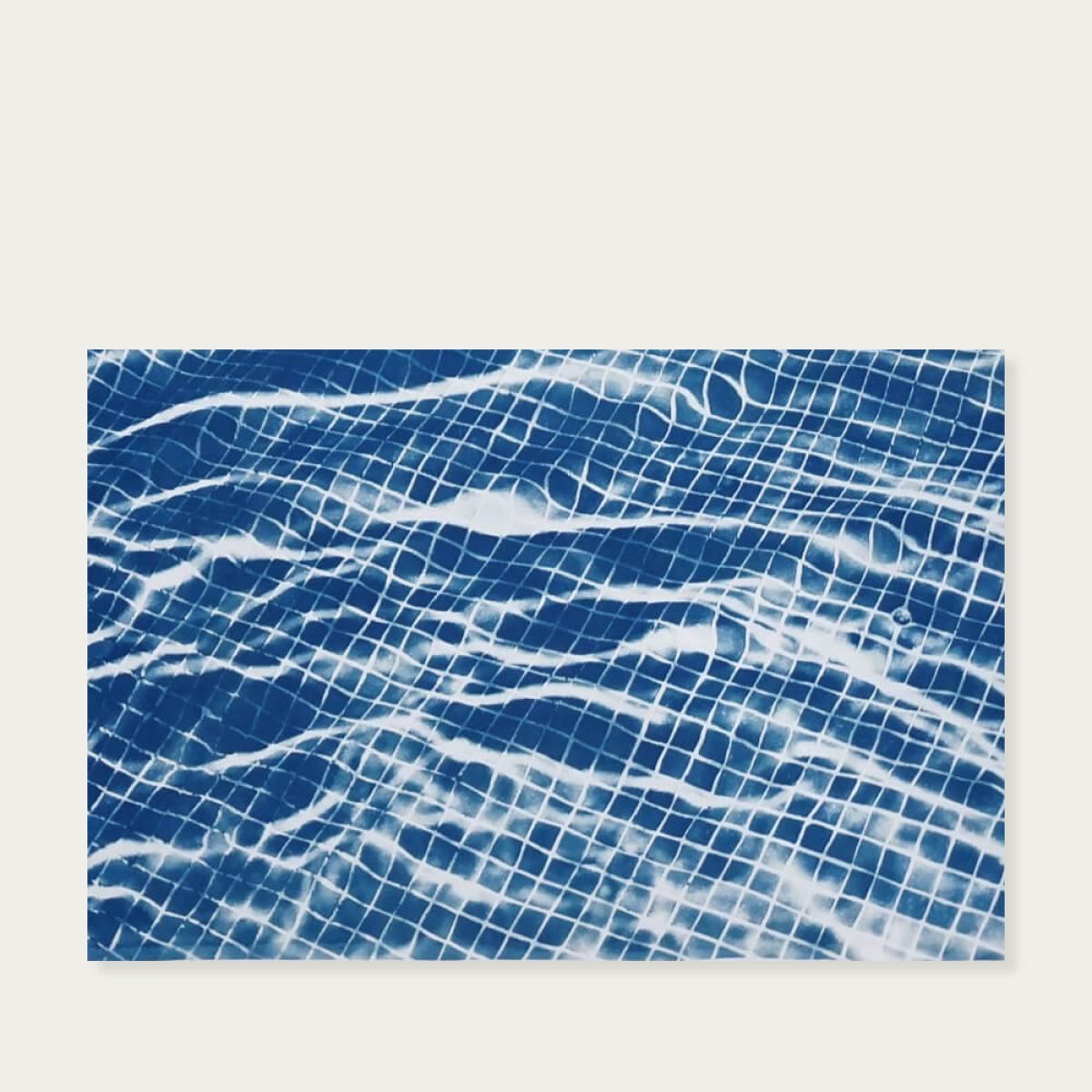 Miami Art Deco Pool Handmade Cyanotype Art Print – image 4