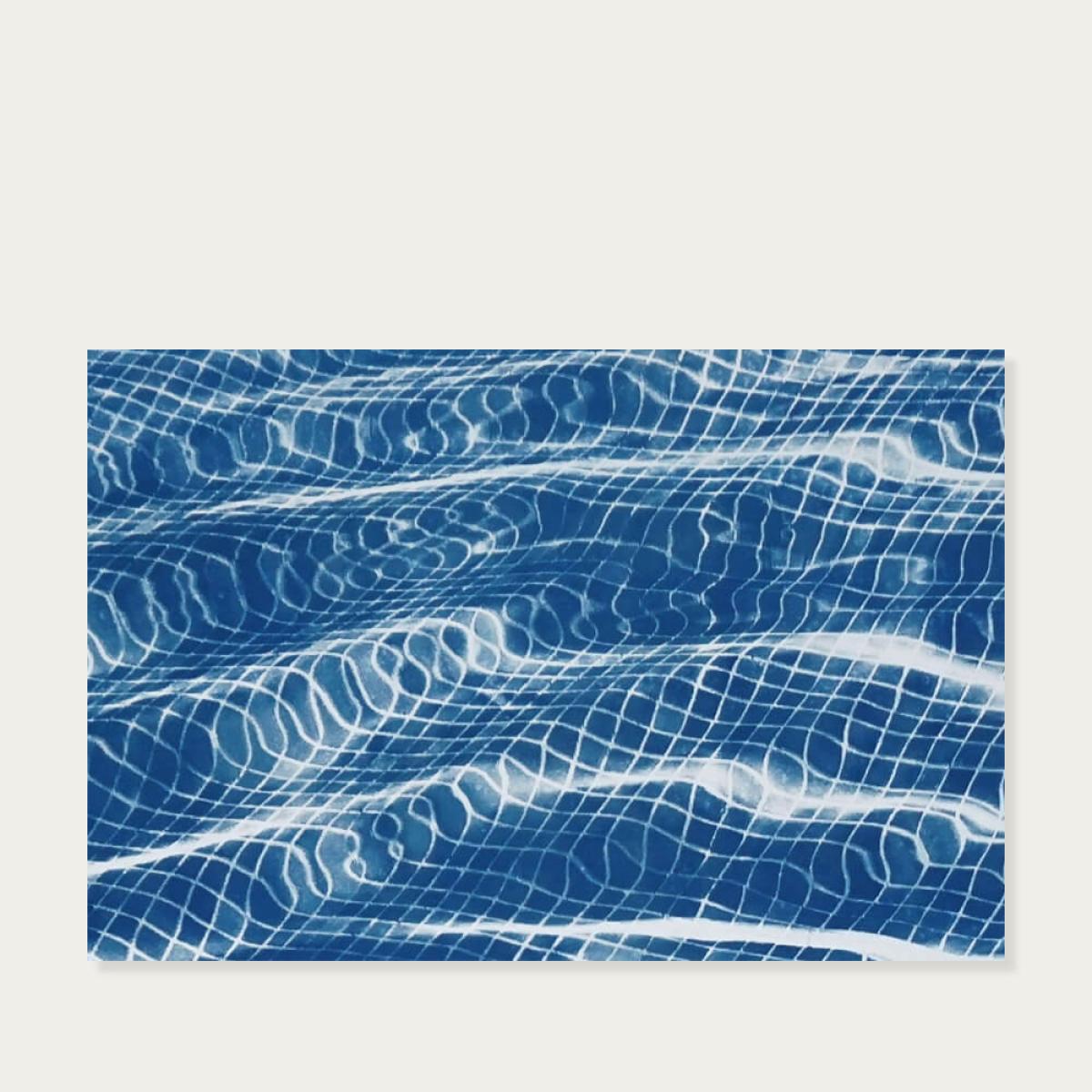 Miami Art Deco Pool Handmade Cyanotype Art Print – image 5