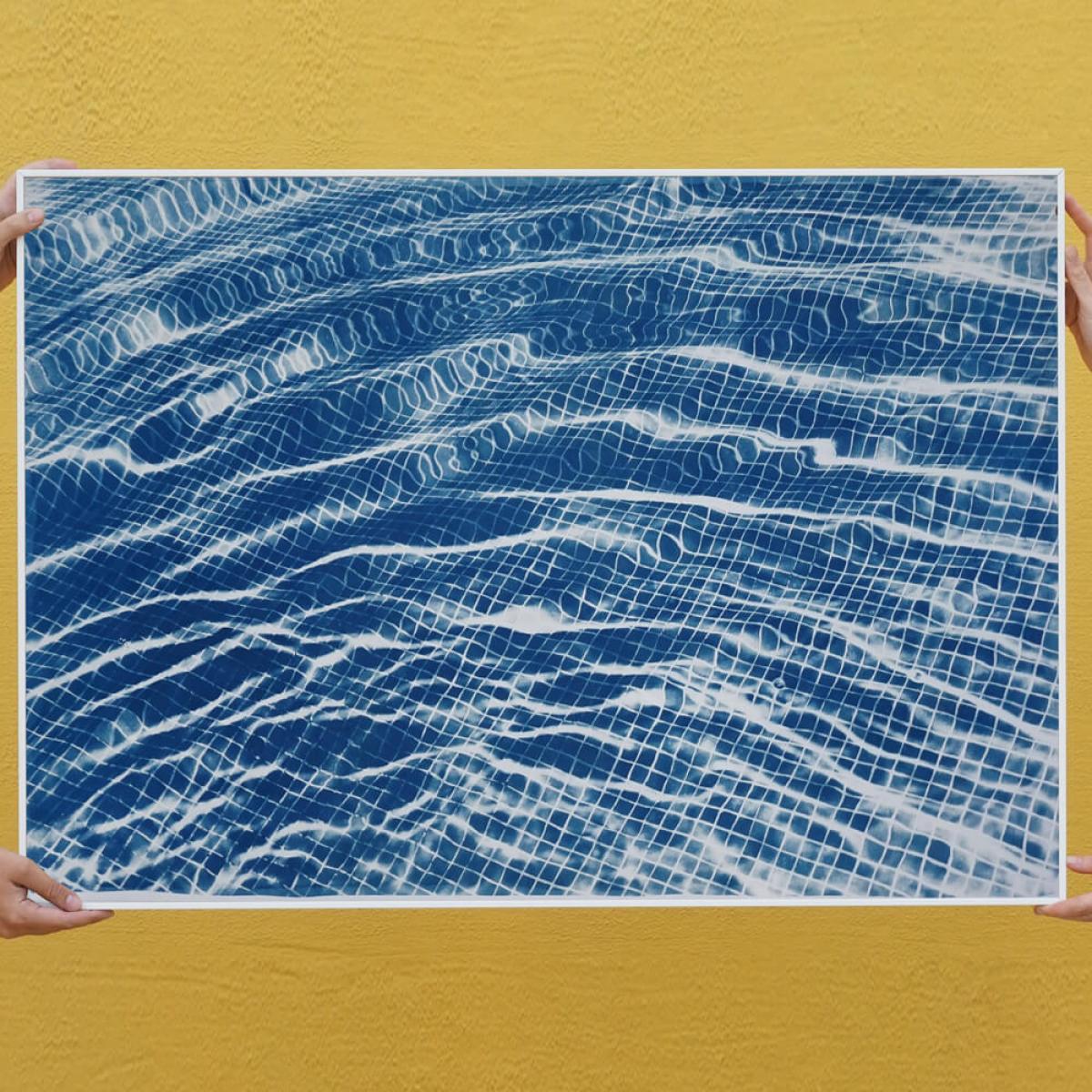 Miami Art Deco Pool Handmade Cyanotype Art Print – image 7
