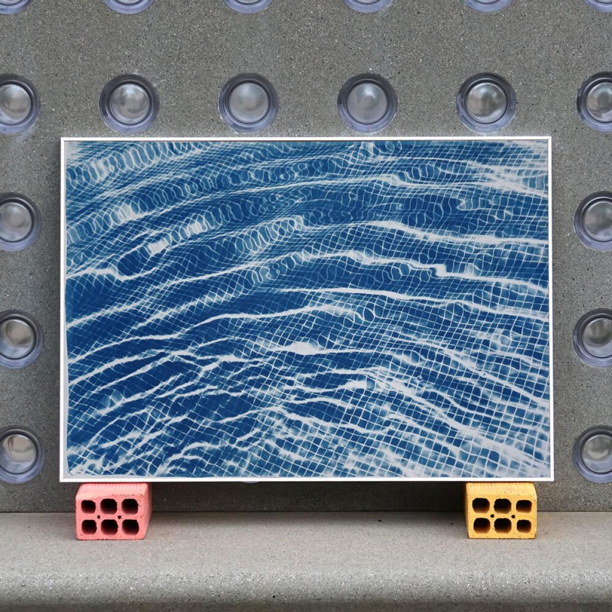 Miami Art Deco Pool Handmade Cyanotype Art Print – image 8