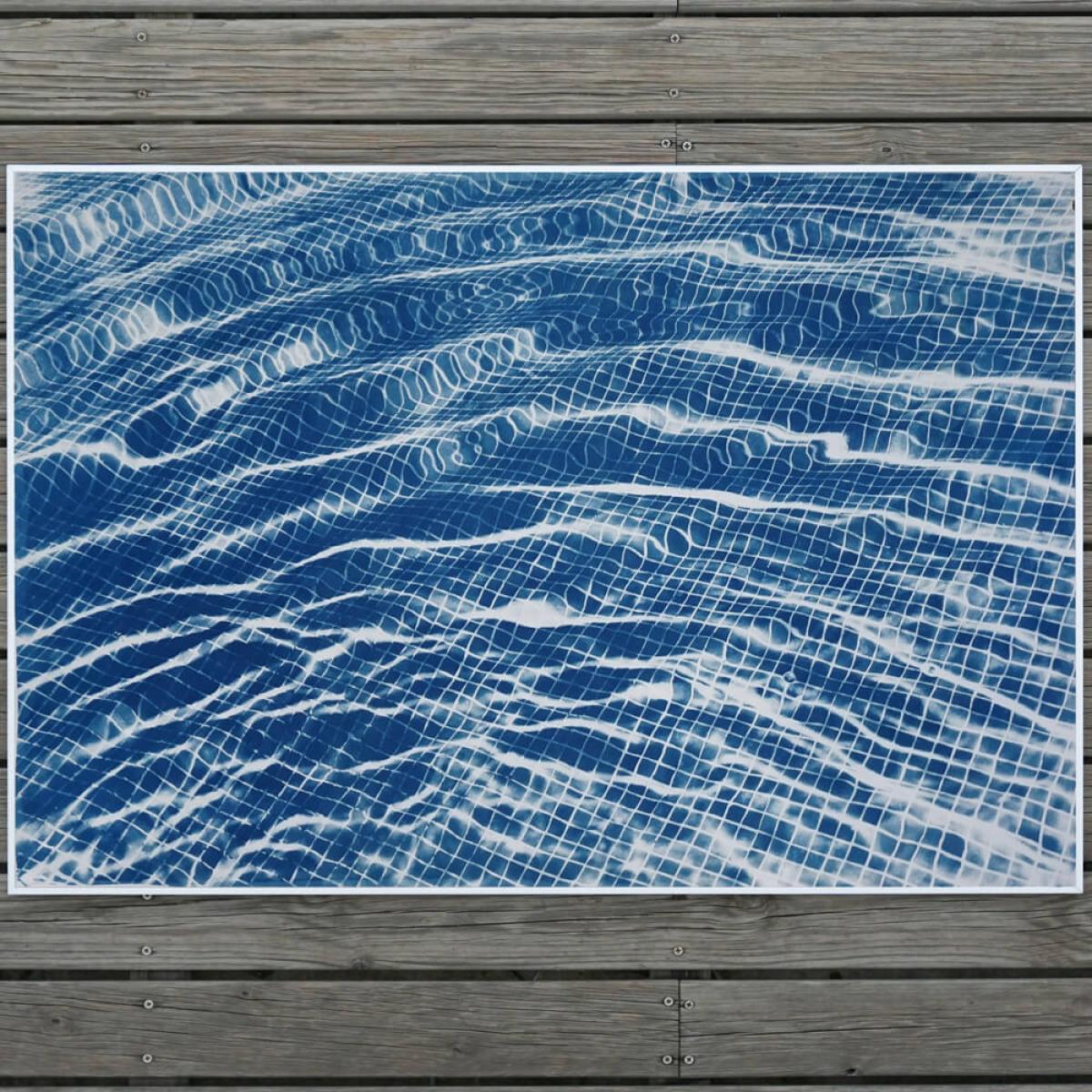 Miami Art Deco Pool Handmade Cyanotype Art Print – image 9