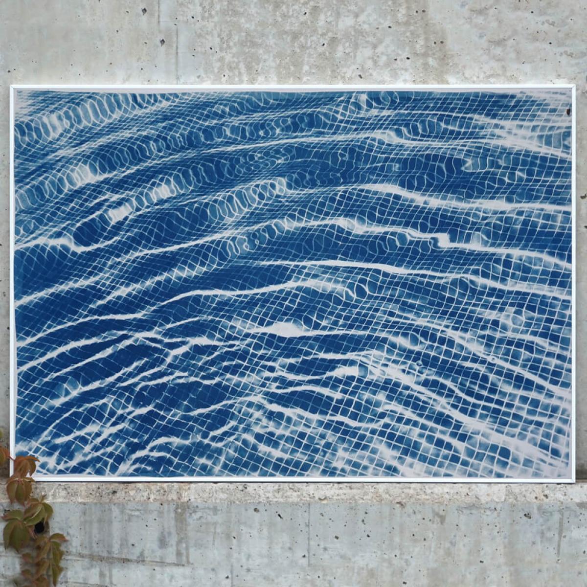 Miami Art Deco Pool Handmade Cyanotype Art Print – image 10