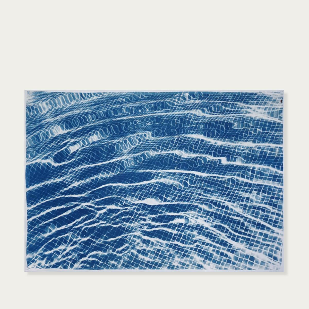 Miami Art Deco Pool Handmade Cyanotype Art Print – image 1