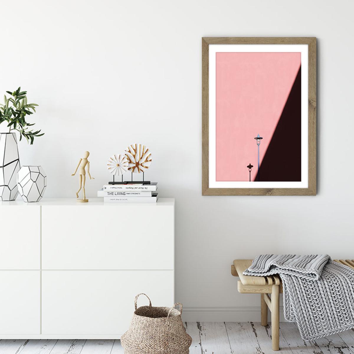 Light and Line Art Print Oak Frame – image 3