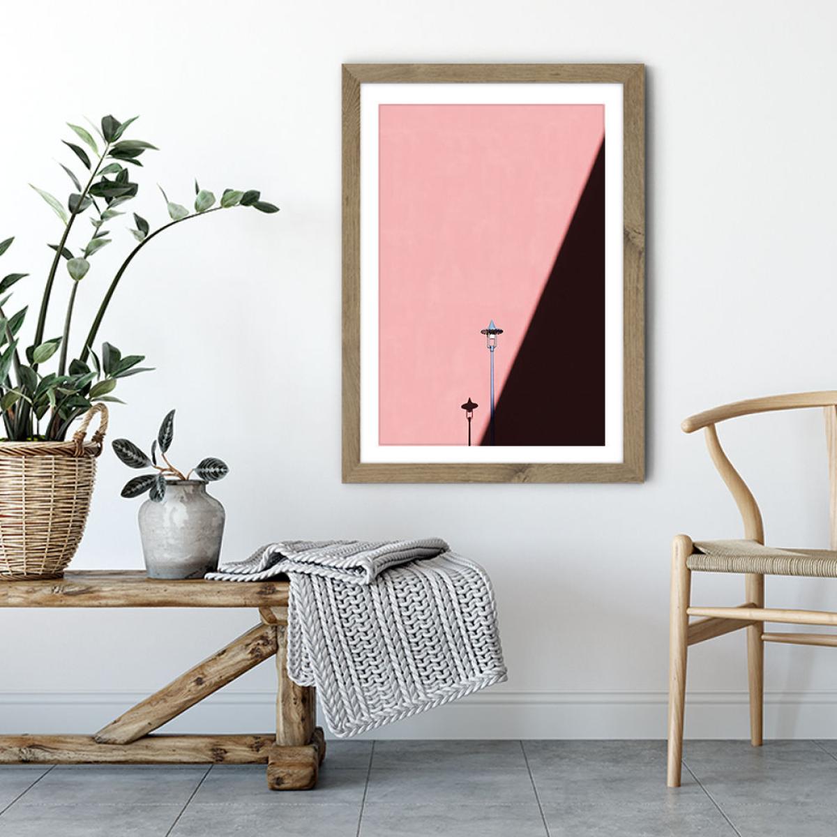 Light and Line Art Print Oak Frame – image 4