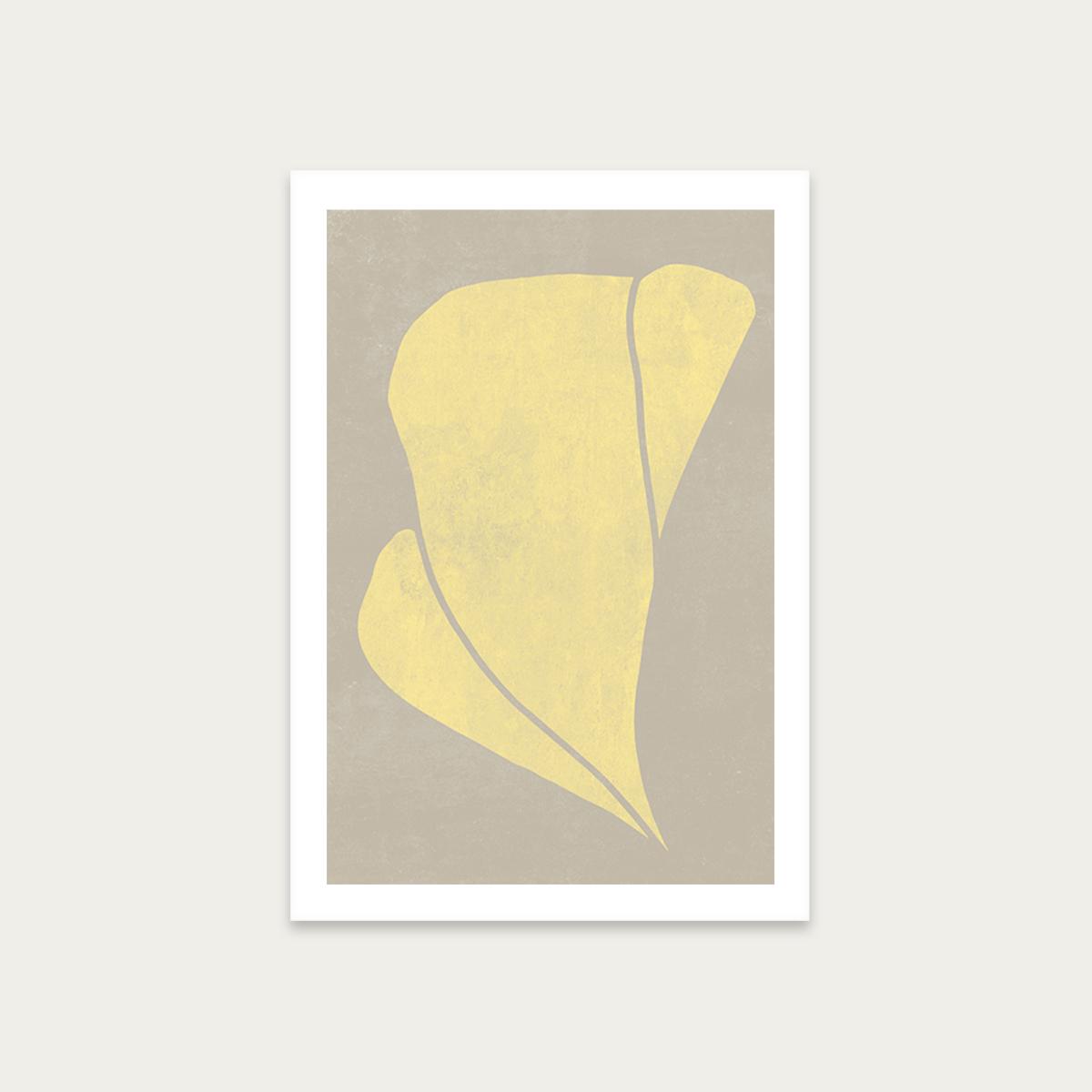 Twined 03 Yellow Art Print Unframed