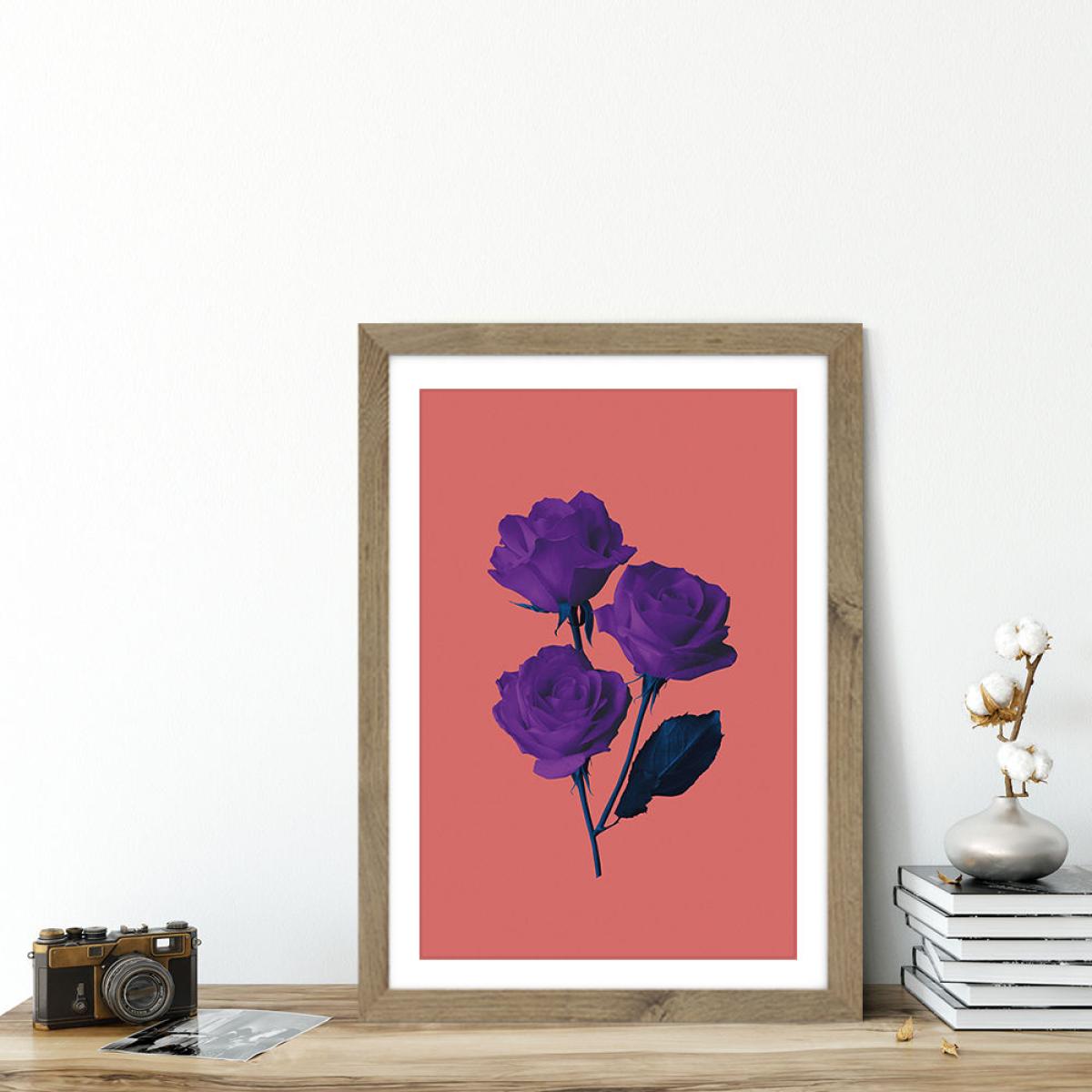 Les Fluers du Mal Art Print Oak Frame – image 3