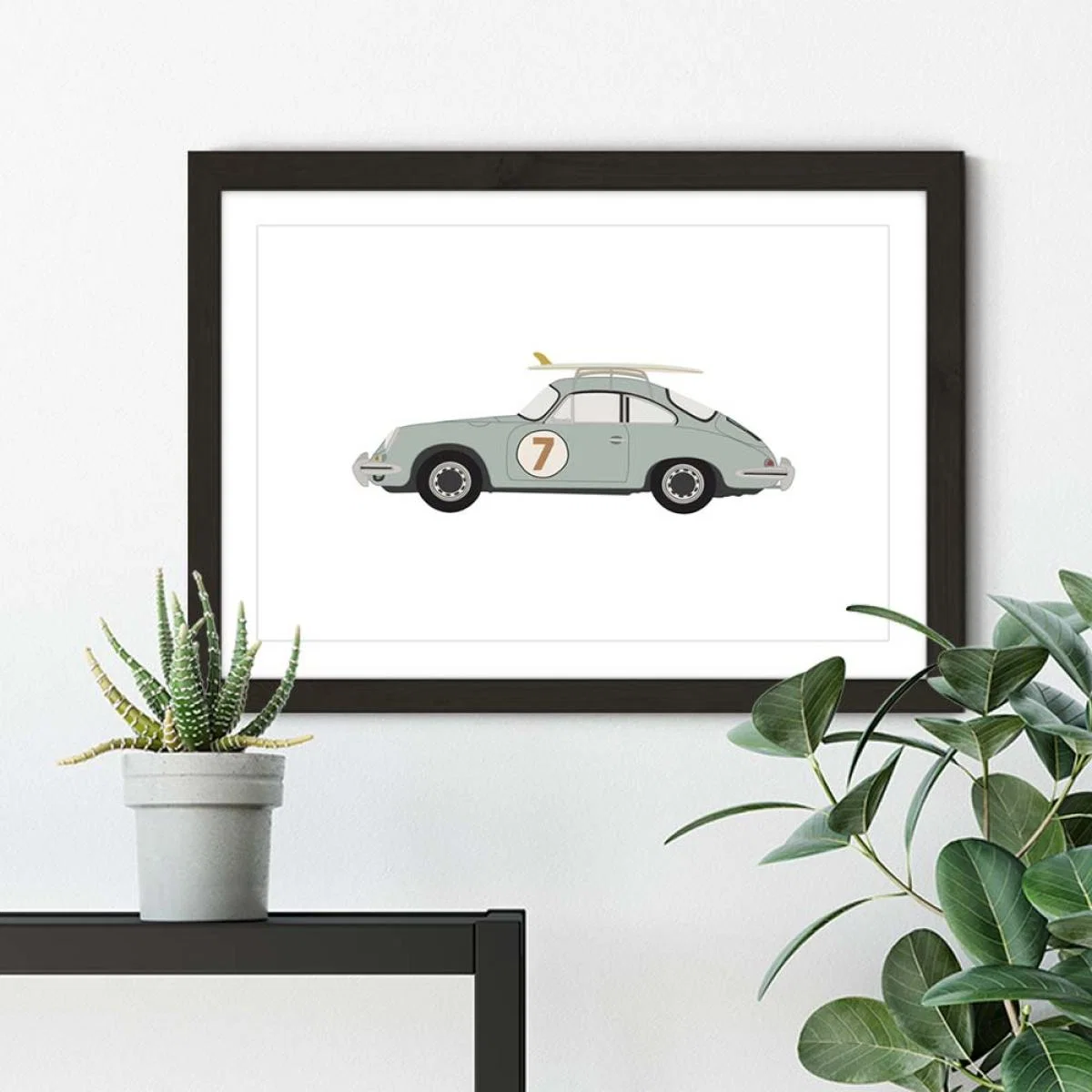 Porsche 356 Art Print Black Frame – image 5